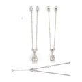 Collarbone chain, S925 silver, 2ct tear moissanite, elegant
