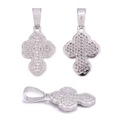 S925 Silver Moissanite Cross Pendant Hip-hop Couple
