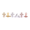 S925 Moissanite Cross Stud Earrings