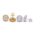 S925 Silver D-Color Moissanite 10.5mm Stud Earrings