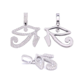 S925 Eye Pendant Full Moissanite Hip-Hop Luxury