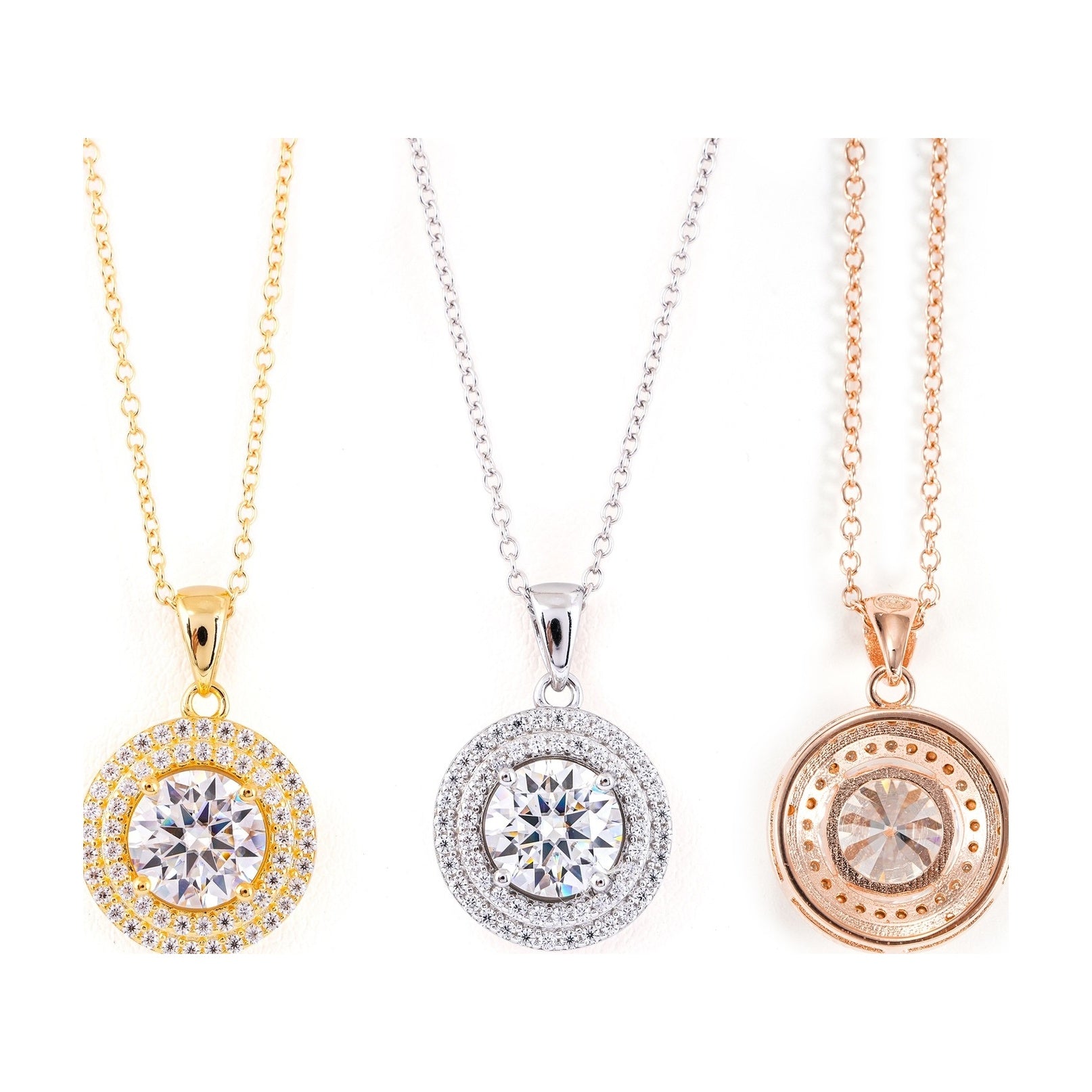 S925 Silver 2ct Moissanite Collarbone Chain