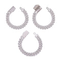 S925 Moissanite Cuban Chain 13-15-16-18mm Moon Shape