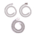 S925 Double Row 13mm Cuban Chain Moissanite Luxury