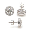 S925 1ct Moissanite Hollow Stud High Sparkle