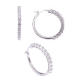 S925 Silver D-Color Moissanite Hoop Earrings