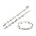 Cross Bracelet 10/13mm, S925 Silver, Moissanite