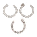 S925 Moissanite 12mm 2-Row Crescent Cuban Link Necklace