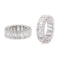Emerald Cut Moissanite Ring S925 Silver Men/Women