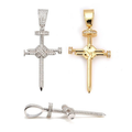 S925 Silver Moissanite Spike Cross Pendant Street