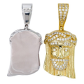 S925 Moissanite Pendant, Hip-Hop Trendy Style