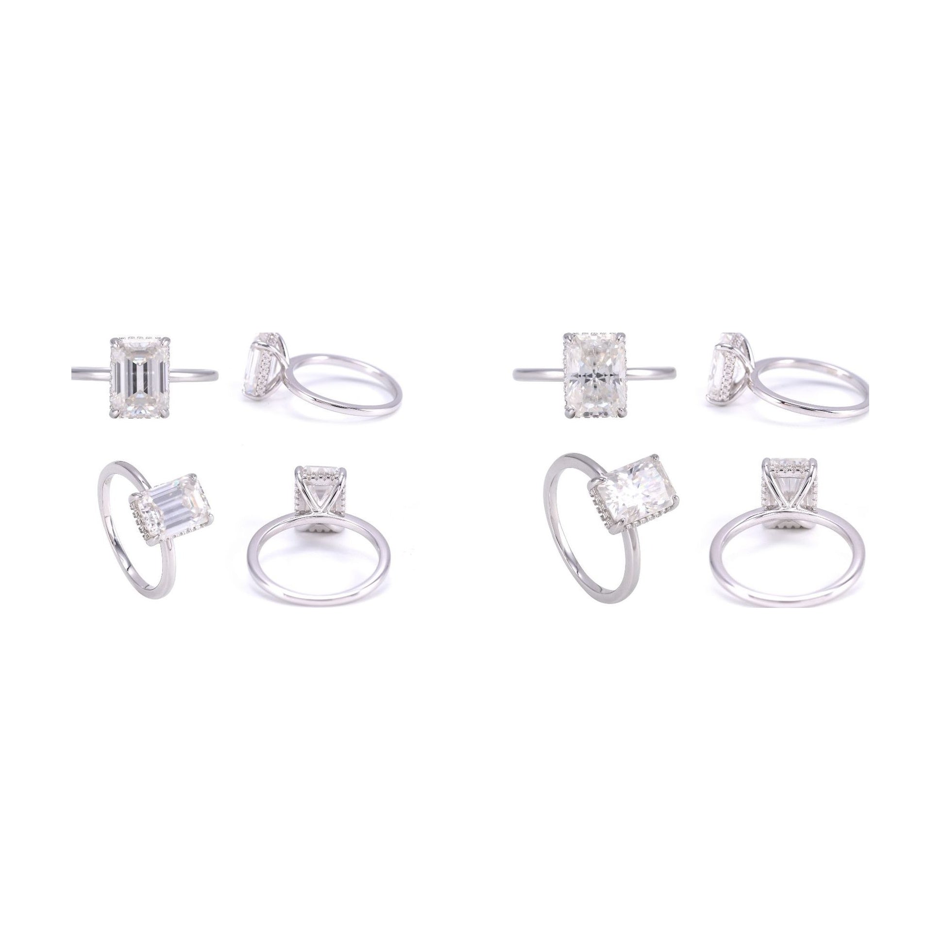 3ct Moissanite Ring, S925 Silver, GRA