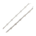 3mm Moissanite Flower Tennis Chain S925 Silver D-Color