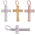 S925 Silver Moissanite Cross Pendant