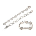 Heart Bracelet, S925 Silver, Moissanite, 6.5-14mm