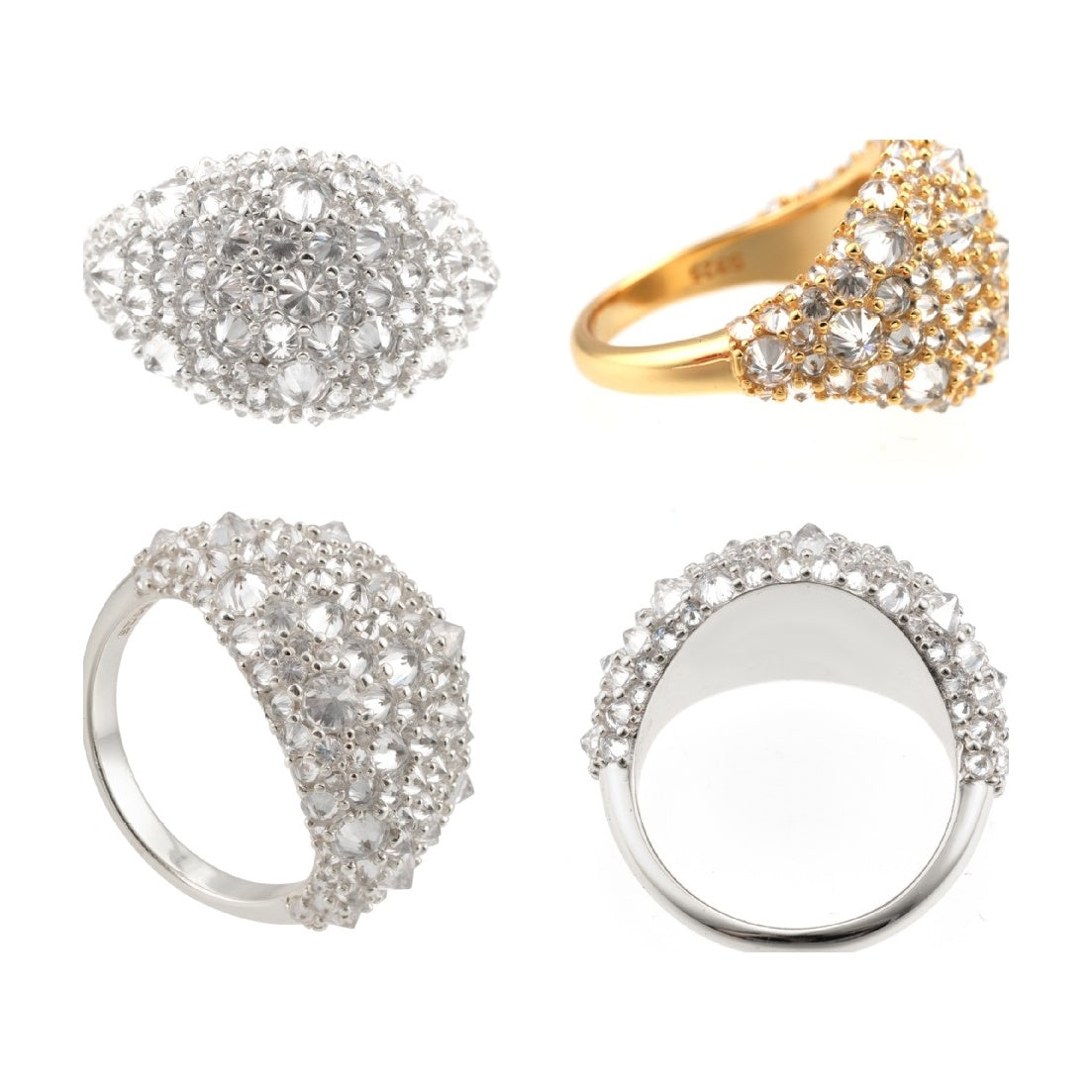S925 Silver Reverse-set Moissanite Women's Ring