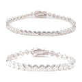 Tennis Bracelet, 3/4mm Moissanite, S925 Silver