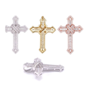 Cross Pendant, S925 Silver Moissanite, Punk
