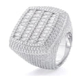 Hip-Hop Ring, S925 Silver, D Color Moissanite