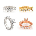 S925 Band Ring, 7.5mm Moissanite Eight-Heart