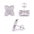 S925 Silver Moissanite X Stud Earrings