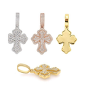 Cross Pendant, S925 Silver Moissanite