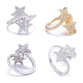 S925 Silver Star Ring w/ Moissanite, Valentine's