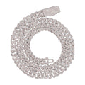 Cuban Chain 8mm Double Row, S925, Moissanite