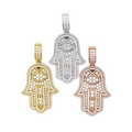 S925 Silver Palm Moissanite Pendant Men Hip-Hop Chain