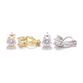 1-carat brilliant moissanite ear clip, S925 silver D color