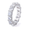 S925 Silver 4mm Round Moissanite Row Ring