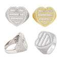 Hip-hop Ring S925 Silver Moissanite Street Style