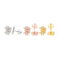 S925 Silver Moissanite Bitcoin Earrings Hip-hop