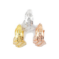 Praying Hands Pendant S925 Silver Moissanite Hidden Clasp