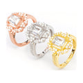 Ring, S925 silver, 5.5×7mm emerald cut moissanite, elegant