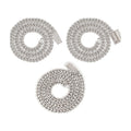 S925 8mm Double Row Moissanite Cuban Necklace