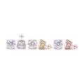 S925 Silver D-Color VVS 8ct Studs w/GRA