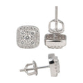 S925 Silver 8mm Square Moissanite Pendant, Unisex