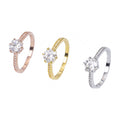 S925 1ct Round Moissanite Ring, 6-Prong, Elegant Everyday