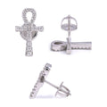 S925 Cross Earrings D Color Moissanite GRA