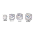 INS S925 Silver Moissanite Paved Studs Unisex Fashion