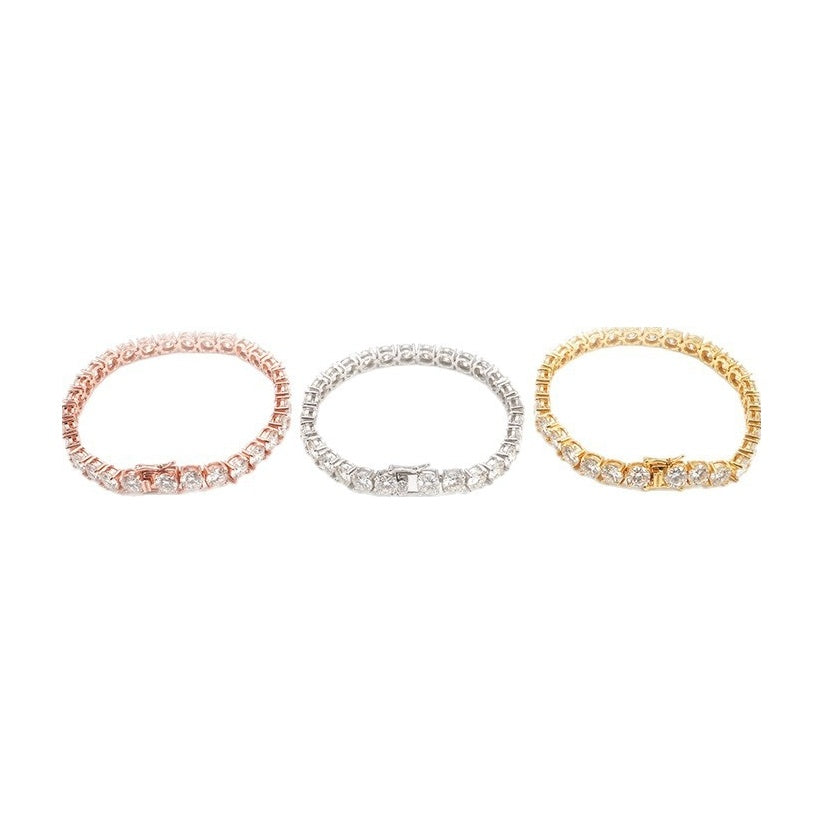 S925 6.5mm Moissanite Tennis Chain, Single Row