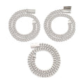 Cuban Chain, S925 Silver, Moissanite, Triple Row