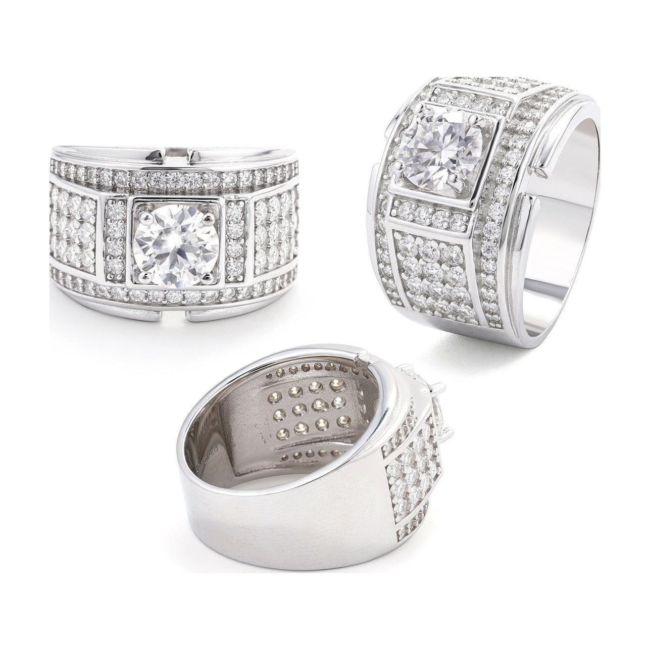 S925 D Color Moissanite Ring, Brilliant Fire, Punk Trendy