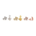S925 Silver Moissanite Cross Stud Earrings Street