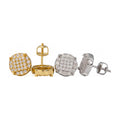 S925 Silver Round D-Color Moissanite Hip-Hop Studs