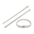 Square Bag Bracelet 6mm, S925 Silver, Moissanite