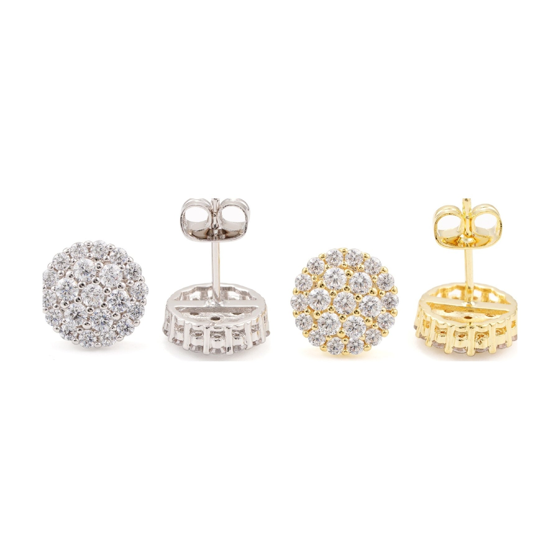 Flower moissanite stud earrings, S925 silver with GRA, ins style
