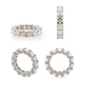 S925 5.0mm Round Moissanite Ring Side Stone Hip-Hop