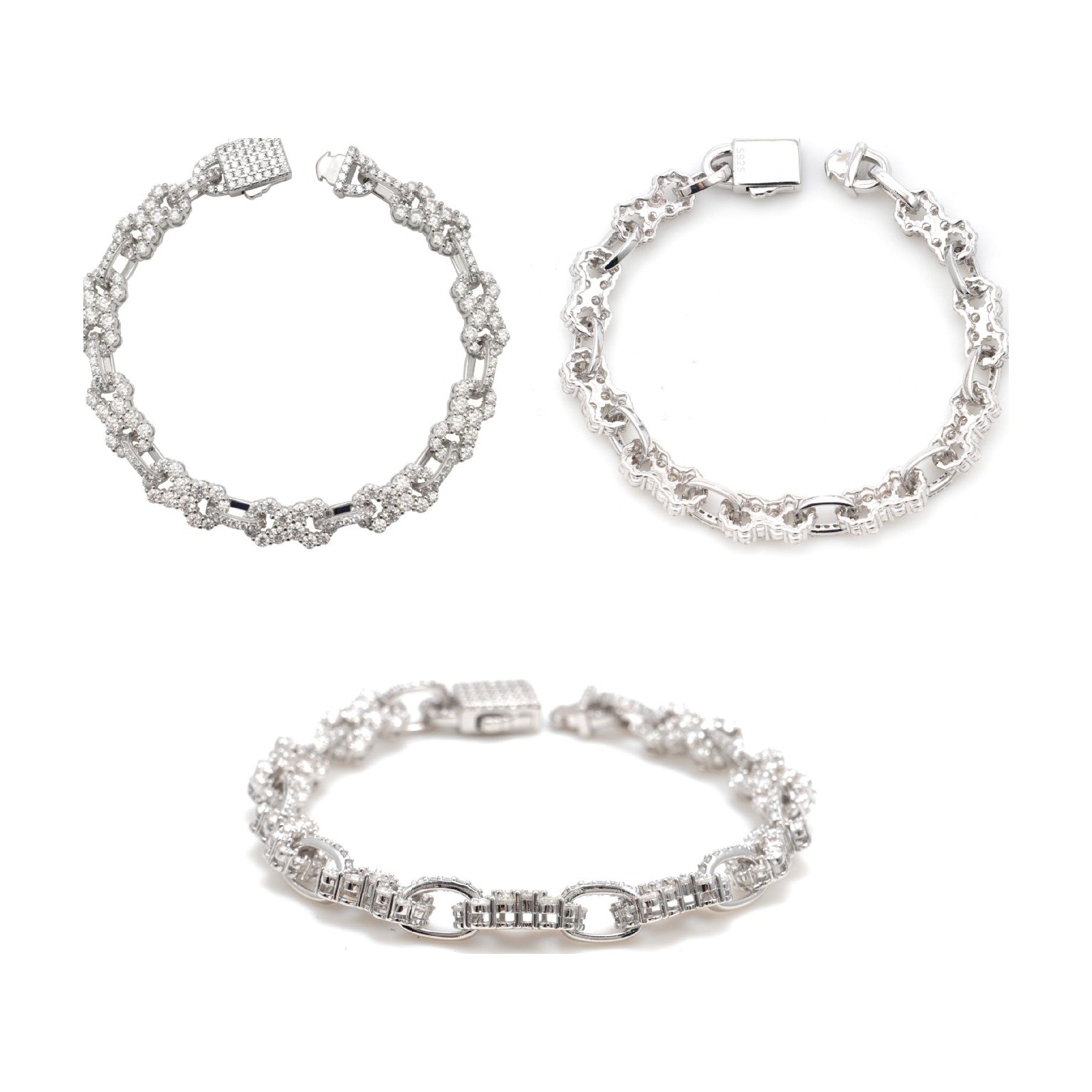 S925 8.5mm Figure-8 Chain, Moissanite, Versatile